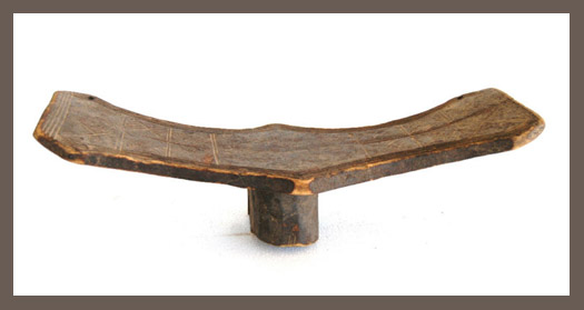 African stool table head rest