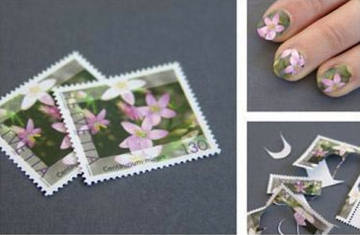 postage stamp nail polish