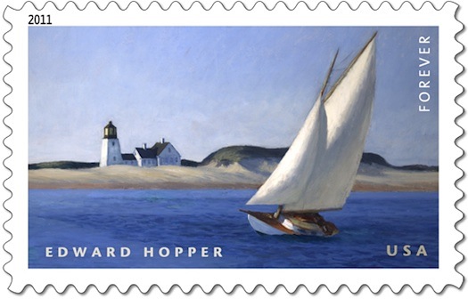 Edward Hopper stamp nail polish