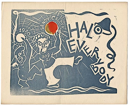 Alexander Calder's holiday card 1930