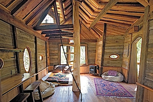 the inside of a treehouse in carbondale colorado