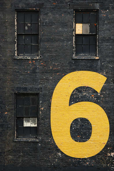 Painted house number