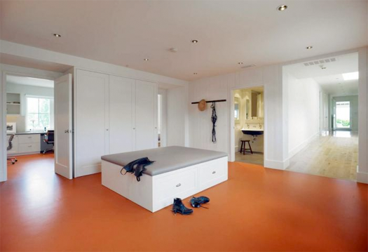 ever wonder what an orange linoleum floor would look like?