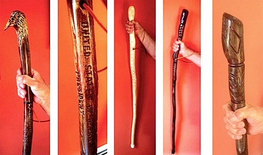 Tony Giglio's handcrafted walking sticks