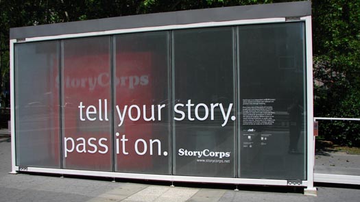 A StoryCorps booth in New York City