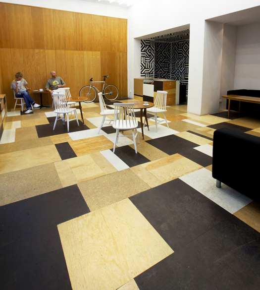 Relaks Cafe scrap tile floor mosaic
