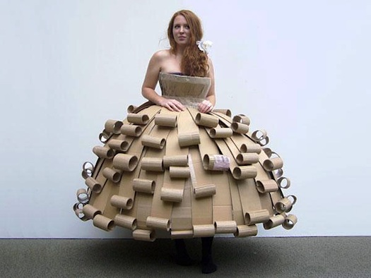 cardboard prom dress