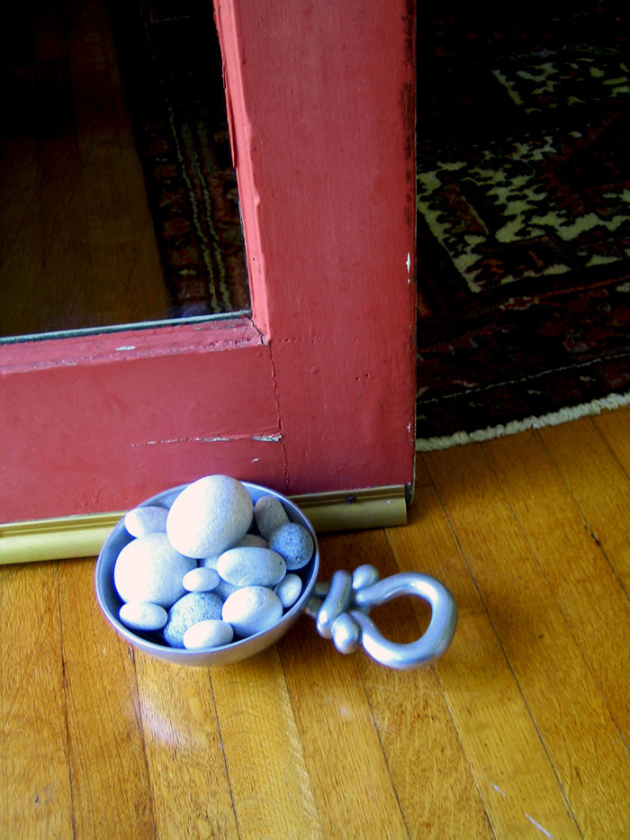 doorstop made from stones from the cyclades