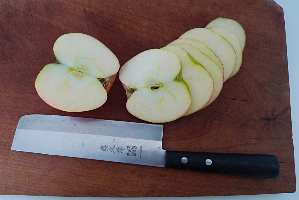 apple side slicing process