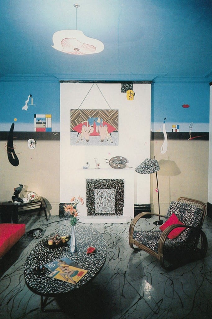 Duggie Fileds, 1976 squiggle paint floor