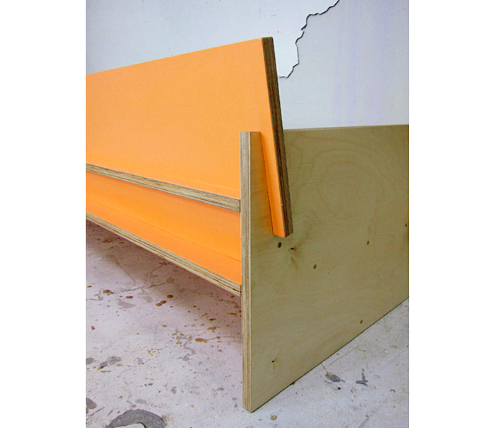 painted playwood sofa orange 2 Jason VanHoose pinterest
