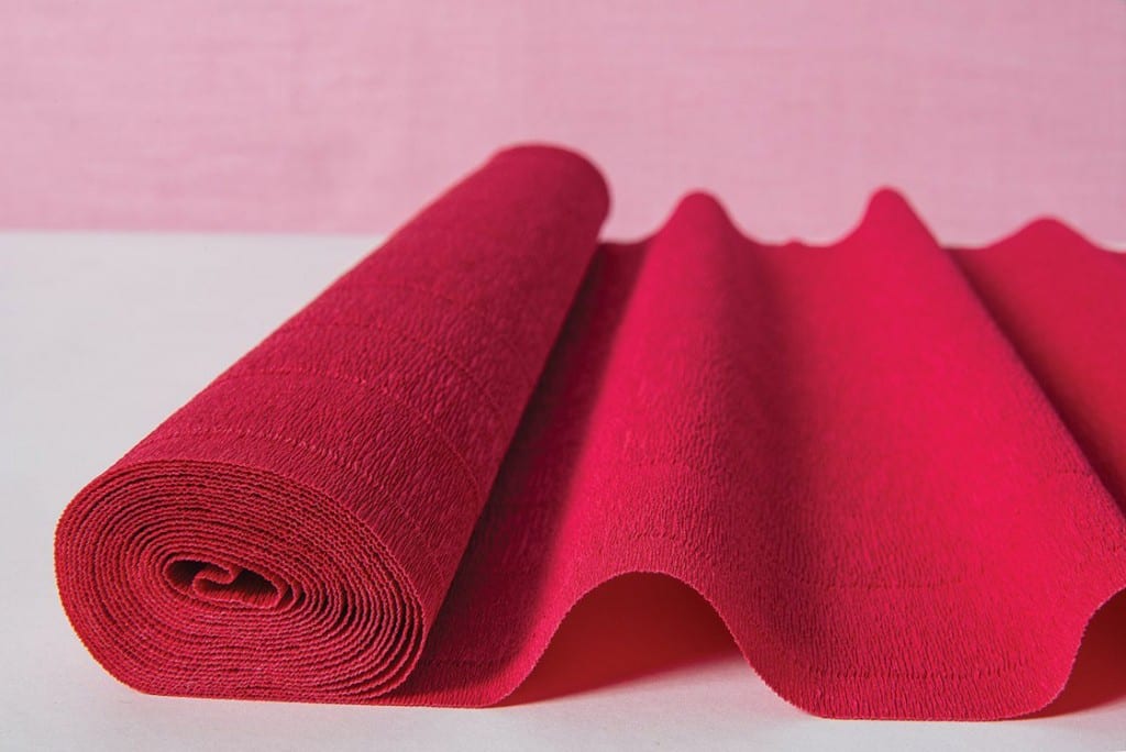 poppy red crepe paper