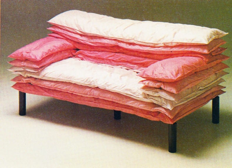 Aqqindex pink Sergio de Michiel, Le Illusioni Sofa, for Barnaba Visconti, 1981