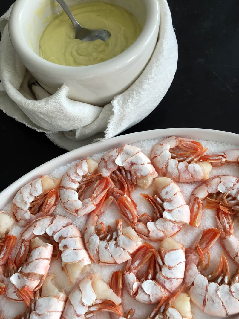 Salt-Roasted Shrimp with Alice's Aioli - Improvised Life